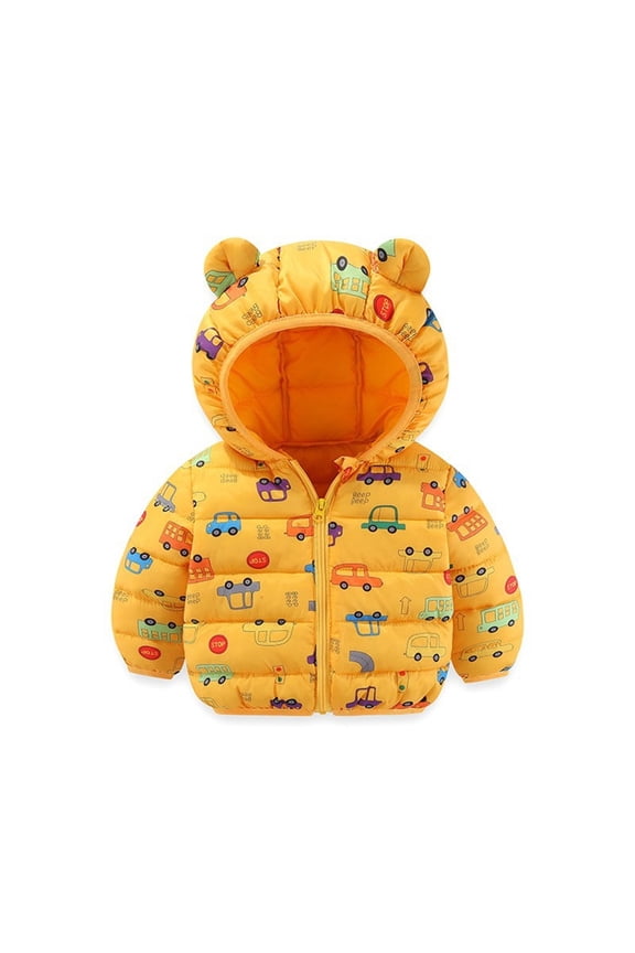 Girls Boys Ski Winter Jacket Toddler Kids Baby Long Sleeve Cartoon Dinosaur Bunny Warm Coat Bear Ears Outerwear Coats 18-24 Months