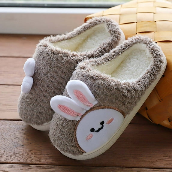 Girls Boys Slippers Toddler Animal Slippers Non- Warm Soft Custom Slippers Winter Children's Outdoor Products for Little Boys 2-2.5 Years