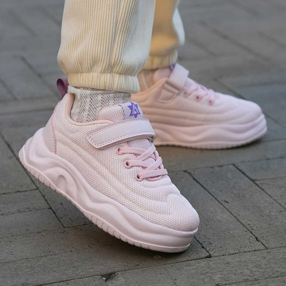 Girls Boys Sneakers Girls Sneakers Lightweight Breathable School Shoes For Kid Jogger Running Shoes Pink 9-9.5 Years