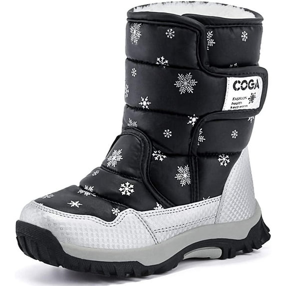 Girls Boys Snow Boots Winter Outdoor Waterproof Slip Resistant Cold Weather Shoes (Toddler/Little Kid/Big Kid)