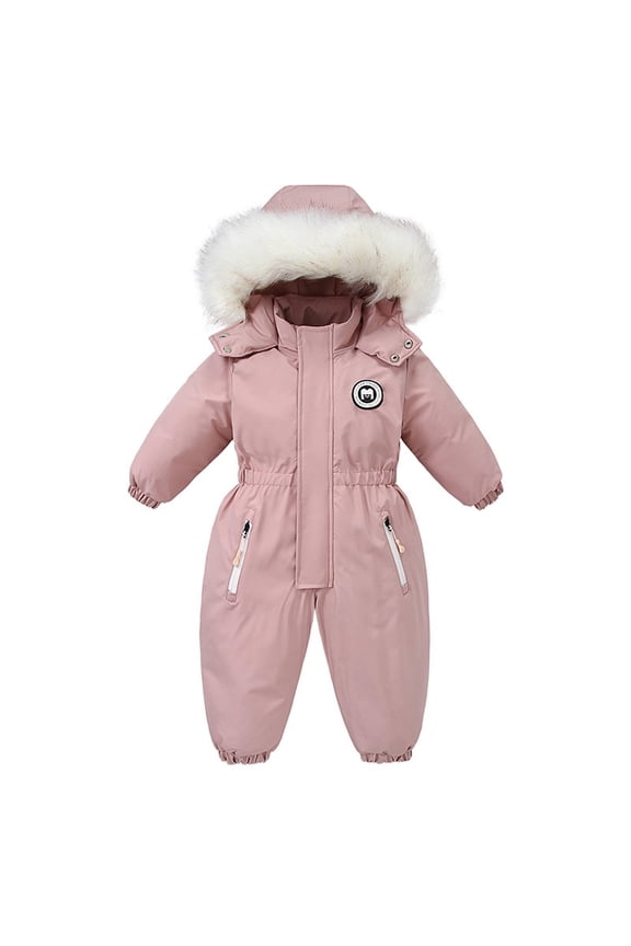 Girls Boys Snowsuits Overalls Kids One-Piece Ski Suits Outfits Winter Jumpsuits Jacket Coat 2Y