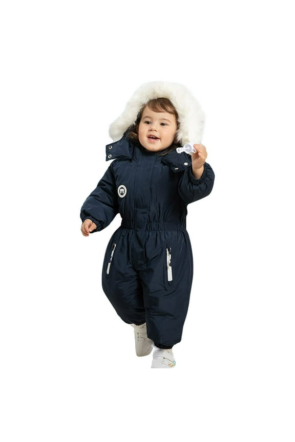Girls Boys Snowsuits Overalls Ski Suits Waterproof Coats Jackets Jumpsuits Thicken Warm Winter Snow Suits Outfits for Little Boys Girls 6-7 Years