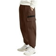 thumbnail image 1 of Girls Boys Sports Sweatpants Children's Solid Color Elastic Waist Sports Jogging Trousers Outdoor Running Hiking Workout Straight Pant Brown 140, 1 of 8