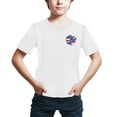 thumbnail image 1 of Girls And Boys Spring Summer Casual Short Sleeved T Shirt Independence Day Letters Before And After Printed Round Neck Comfortable Children's Wear Size 6-7T, 1 of 3