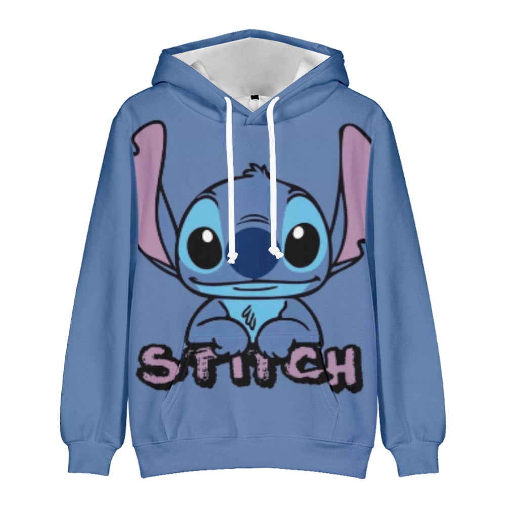 Girls Boys Stitch Hoodies Casual Stitch Sweatshirt Clothes Cool Cartoon  Stitch Streetwear,Adult-L