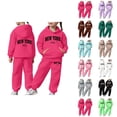 thumbnail image 1 of Girls Boys Sweat Set New York Hoodie and Jogging Sweatpants 2 Piece Matching Jogger Set Kids Hoodie Set, 1 of 7