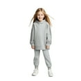 thumbnail image 1 of Girls Boys Sweatsuit Set 2 Piece Long Sleeve Grey Soft Hoodie Sweatpants Fall Winter Clothes Clothes for 5-6 Years Old Girls Boys Girls Fashion, 1 of 8