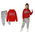 thumbnail image 1 of Girls Boys Sweatsuit Set 2 Piece Long Sleeve Printed Tracksuit Hoodie Jogging Pants Fall Winter Clothes Kids Clothes Boys Size 13-14 Years Boys Girls Fashion, 1 of 3