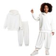 thumbnail image 1 of Girls Boys Sweatsuit Set 2 Piece Long Sleeve White Hooded Sweatshirt and Sweatpants Fall Clothes Kids Clothes Boys Size 2-3 Years Boys Girls Fashion, 1 of 4