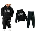 thumbnail image 1 of Girls Boys Sweatsuit Set 2PC Long Sleeve Printed Hoodie Sweatpants Fall Clothes Girls Clothing Size 8-10 Years Boys Girls Fashion, 1 of 8