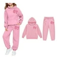 thumbnail image 1 of Girls Boys Sweatsuit Set 2PC Six Seven 6 7 Hooded Sweatsuits Pullover Jogging Pants Winter Clothes Little Boy Clothes 10-11 Years, 1 of 5