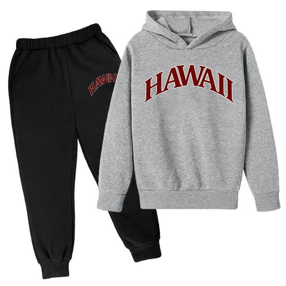 Girls Boys Sweatsuit Set Sweatshirt and Sweatpants Set 2 Piece Athletic Set for Boys Long Sleeve Pullover Sweatshirt Letter Printed for Little Boys and Girls 7-8 Years