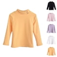 thumbnail image 1 of Girls/Boys Thermal Neck Long Sleeve Shirts, Soft Lined Half-Turtleneck Tops for Kids, Warm Base Layer Tees, 1 of 4