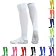 thumbnail image 1 of Girls Boys Thick Terry Bottom Long Soccer Socks For Kids 6-14 Years Sports Training Outdoor Wear, 1 of 3