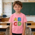 thumbnail image 1 of Girls Boys Toddlers' Short-Sleeve Graphic T-Shirts，Crewneck Kids Tee Tops, Girl Clothes Outifit Pink 4-5 Years, 1 of 7