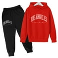 thumbnail image 1 of Girls Boys Tracksuit Athletic Sweatsuits Sets Sweatshirt and Sweatpants Joggers Set 2 Piece Kids Outfits for Girls Long Sleeve Sweatshirt Graphic Letter Printed for Big Boys and Girls 9-10Years, 1 of 2