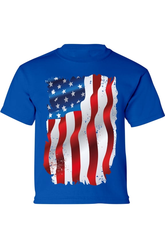 Girls Boys USA Shirt - American Flag 4th of July - Patriotic Graphic Tees for Toddlers Age 2 3 4 5 10