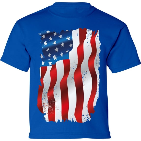 Girls Boys USA Shirt - American Flag 4th of July - Patriotic Graphic Tees for Toddlers Age 2 3 4 5 12