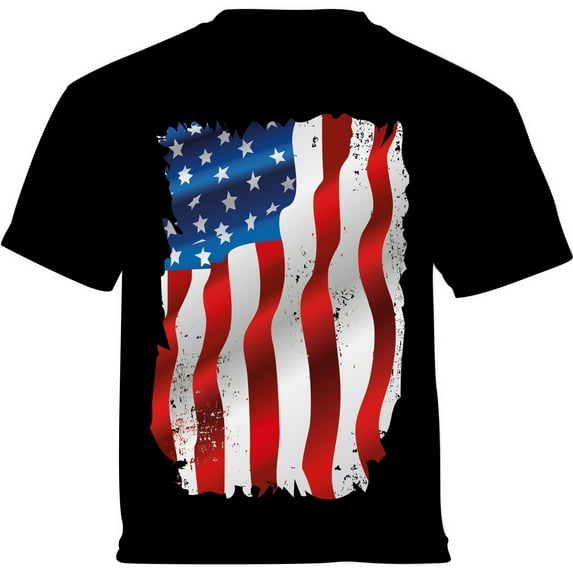 Girls Boys USA Shirt - American Flag 4th of July - Patriotic Graphic Tees for Toddlers Age 2 3 4 5 9