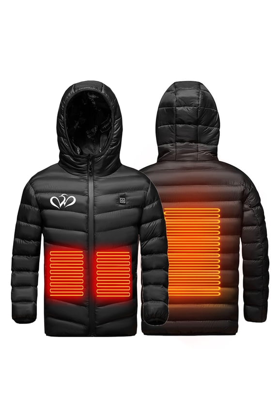 Girls Boys USB Electric Heated Jacket USB Charging Heating Coats Winter Ski Suit Kids Heating Down Jacket Outwear