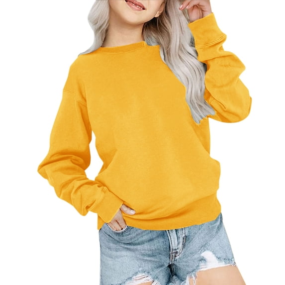 Toddler Boys Girls Crewneck Sweatshirts Kids Cute Fall Loose Hoodies Y2K Comfy Fleece Pullover Classic Casual Warm Tops