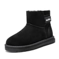 thumbnail image 1 of Girls Boys Winter Snow Boots Ankle Booties Furry Lined Velcro Keep Warm Non Slip Winter Shoes for Kids Children, 1 of 5