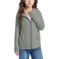 thumbnail image 1 of Girls Boys Zip up Sherpa Coat Kids Thick Comfy Polar Fleece Jacket with Pocket Winter Solid Color Sweatshirt Jacket Tops, 1 of 6