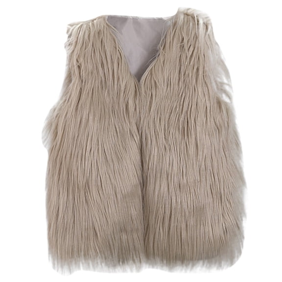 Mercatoo Girls Boys F𝐚ux Fu𝐫 Vest Coat Toddler Winter Fle𝐞ce Fuzzy Furry Jacket Coat Thick Warm Outwear Clothes for Kids