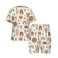 Girls Boys toddler pajamas, cute Rainbow Animal Kids Short Sleeve