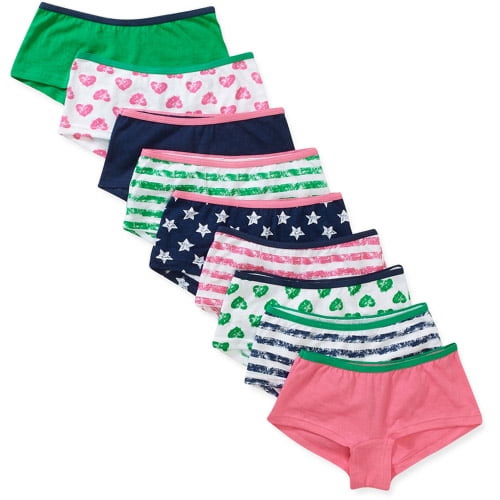 Girls' Boyshort Panties, 9 Pack