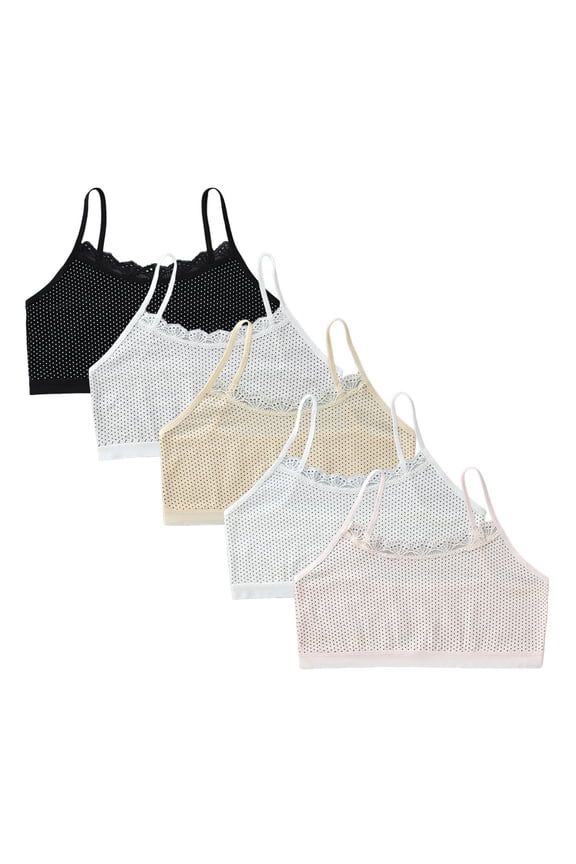 Girls Bra 8-12Teen Student for Teens & Big Girls Cotton Breathable Teen Sports Bra Elastic Shoulder Straps Running Bra Solid