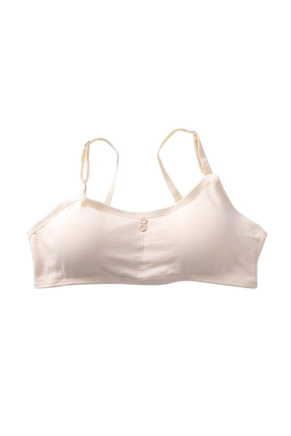 Girls Bra Comfort Fit Seamless for Girl Teens with Adjustable Straps, Pull-on Design Sports Training Bra