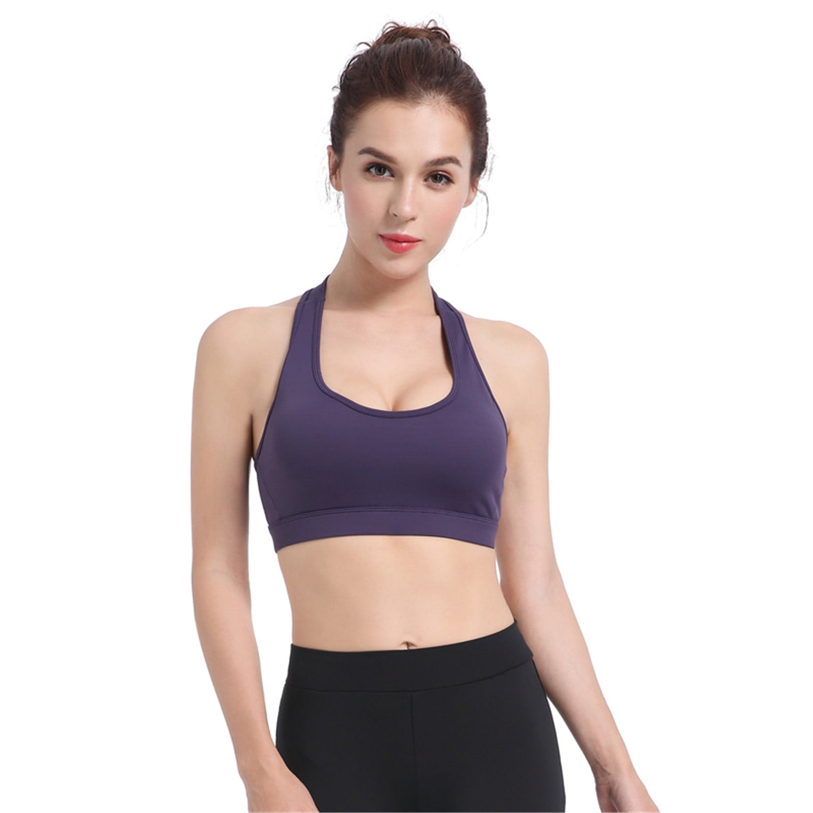 Women's Hooded Sports Vest Running Quick Dry Yoga Vest Bras Shockproof Plus  Size Hooded Bra Fitness Underwear
