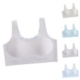 thumbnail image 1 of Girls' Bra Without Underwire X Back Bustier With Removable Padded And Wide Straps Underwear Seamless Bralette Top For 8 18 Years Children To, 1 of 3