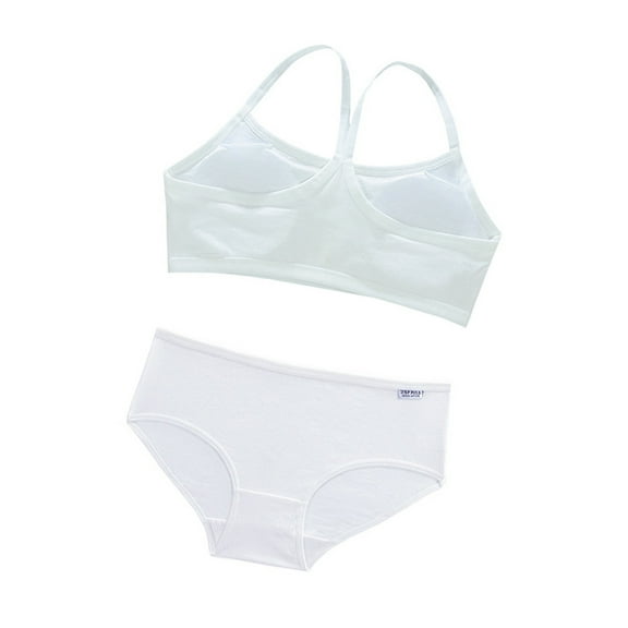 Girls Bralette for Ages 6 to 12 Years Lightweight Supportive Tube Tops Set for Everyday Wear or Sports Activity