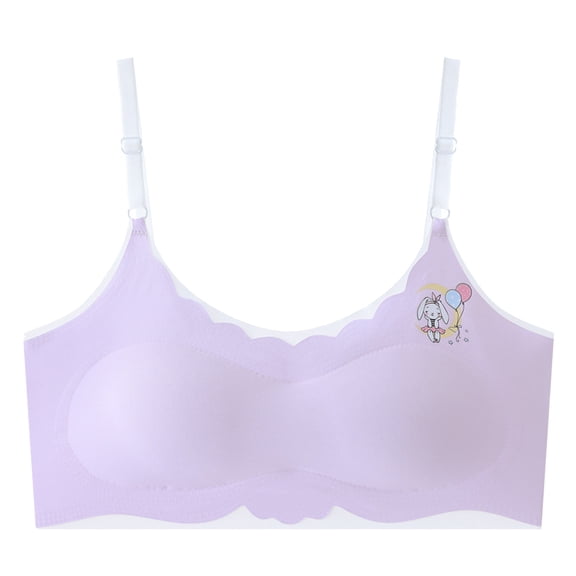 Girls Bras 12-14 Years Cotton Seamless Youth Bras High Elasticity Everyday Bras for Teenage Girls XL