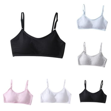 Girls Bras 5 Pack Lightweight Wireless Microfiber Bras for Girls, Seamless Molded Everyday Bra