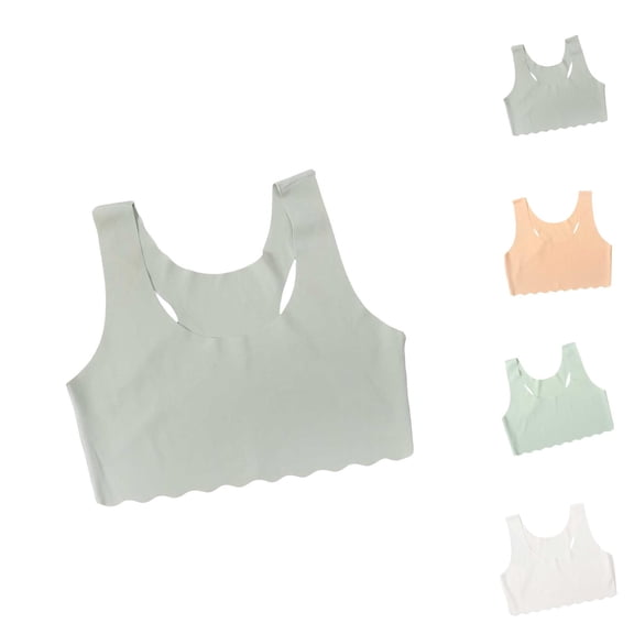 Girls Bras Bras for Teens Girls Underwear Crop Top Bra Seamless Sports Bra for Teens Lightweight Camisole Style Training Kids Bra