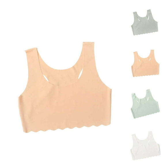 Girls Bras Bras for Teens Girls Underwear Crop Top Bra Seamless Sports Bra for Teens Lightweight Camisole Style Training Kids Bra