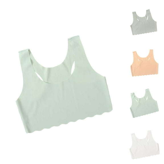 Girls Bras Bras for Teens Girls Underwear Crop Top Bra Seamless Sports Bra for Teens Lightweight Camisole Style Training Kids Bra