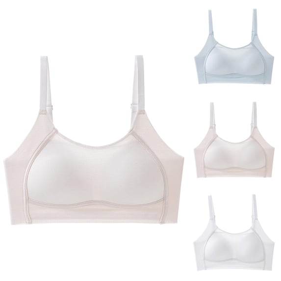 Girls Bras Girls' Training Bras Girls Underwear Comfortable Seamless Bralette for Daily Wear for School and Sports Soft Stretch Design for Growing