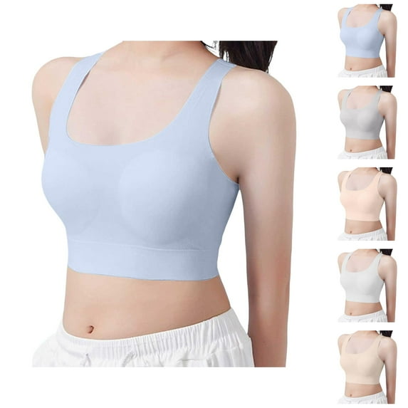Girls Bras No Underwire Bra for Girls Girls Underwear Crop Top Bra Seamless Sports Bra Training Lightweight Camisole Style for Teens and Kids