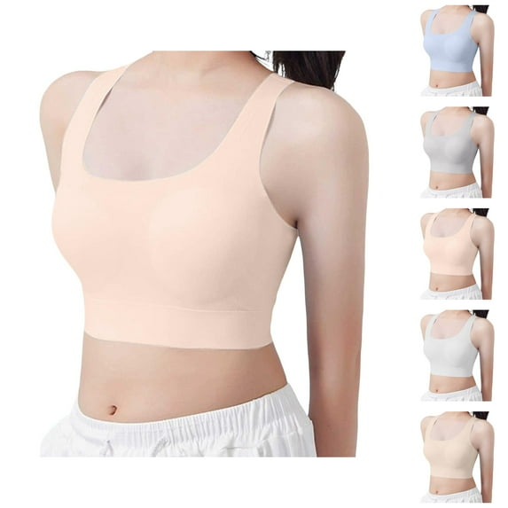 Girls Bras No Underwire Bra for Girls Girls Underwear Crop Top Bra Seamless Sports Bra Training Lightweight Camisole Style for Teens and Kids