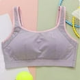 thumbnail image 1 of Girls Bras Size 12-15 Lightweight Pullover No Underwire Sports Bra Teens Juniors Solid Stretchy Pullover Breathable Underwear Bralettes, 1 of 4