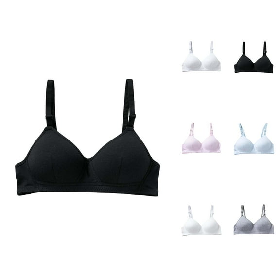 Girls Bras Sports Bras for Girls Girls Underwear Comfortable Sports Bra for Teen Girls Non-Padded Wirefree Seamless Lightweight Everyday Wear Breathable Supportive Bralette