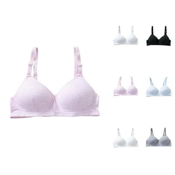 Girls Bras Sports Bras for Girls Girls Underwear Comfortable Sports Bra for Teen Girls Non-Padded Wirefree Seamless Lightweight Everyday Wear Breathable Supportive Bralette