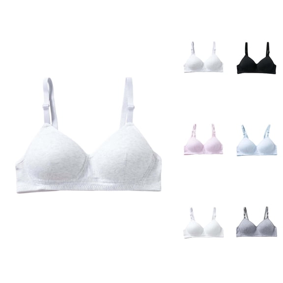 Girls Bras Sports Bras for Girls Girls Underwear Comfortable Sports Bra for Teen Girls Non-Padded Wirefree Seamless Lightweight Everyday Wear Breathable Supportive Bralette