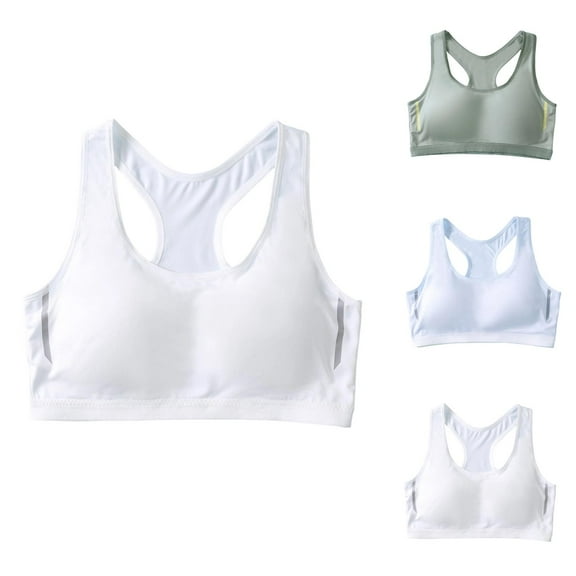 Girls Bras Sports Training Bra for Girls Girls Underwear Comfortable Sports Bras for Active Teens Breathable Tank Tops for Workout Seamless Athletic Camisoles for Ages 9-18 Years