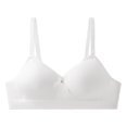 thumbnail image 1 of Girls Bras Teen Girls Seamless Wireless Bra with Adjustable Straps Soft Comfortable Cute Padded Bralette Underwear White 14Y, 1 of 6