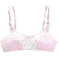 thumbnail image 1 of Girls Bras with Built in Pads Girls Sports Training Bras Cotton Wireless Cute Printed Soft Padded Bralette for Teens One Size, 1 of 3